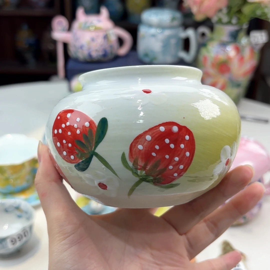 景德镇手绘高温釉下彩陶瓷茶具