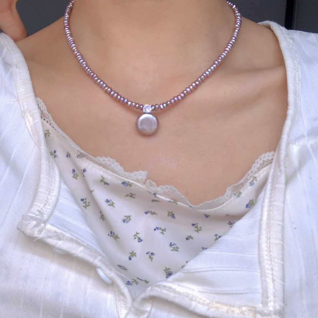 银S925镶嵌淡水珍珠耳饰