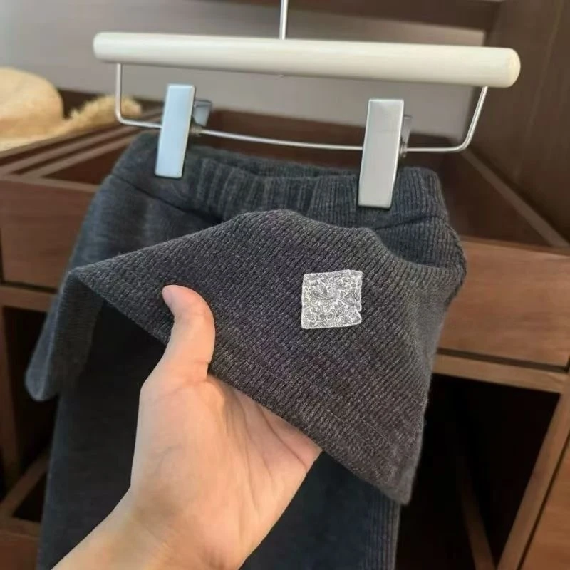 女童2025新款冬季韩系女童假两件女宝宝屁帘加绒裤子洋气保暖裤潮