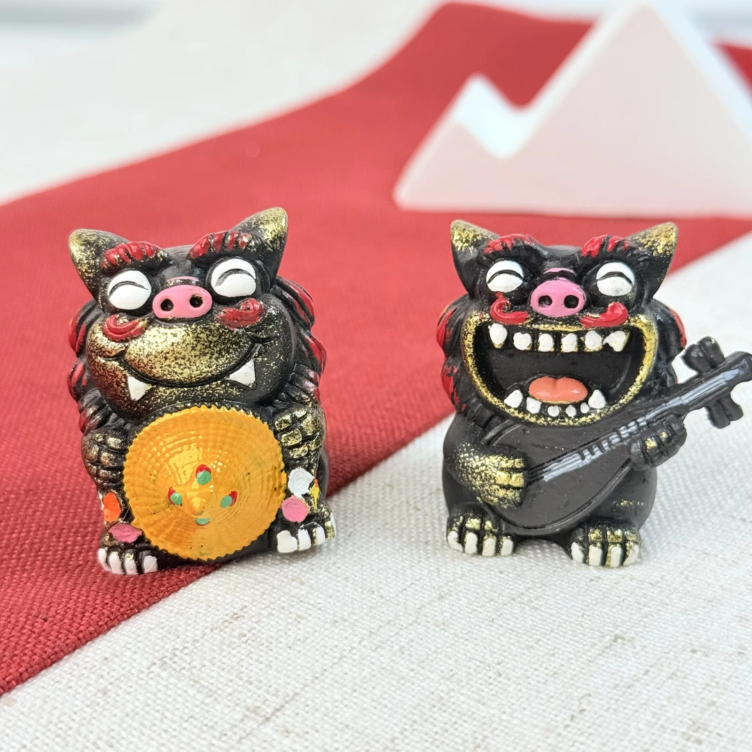 【黑色狮圆圆】可爱小狮子桌面摆件（一对装）面小仙多样性发其一