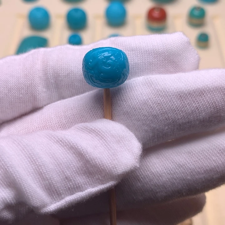 绿松石未镶嵌龙凤绿松石龙凤呈祥12.2