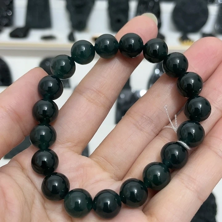 诺***亚翡翠未镶嵌手链手串尺寸10左右