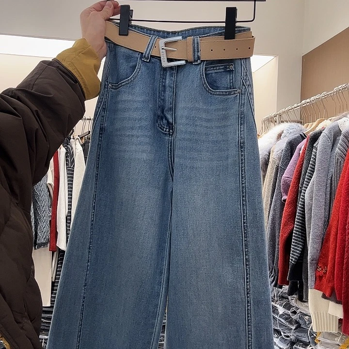 韩系爆款牛仔弯刀裤春xl