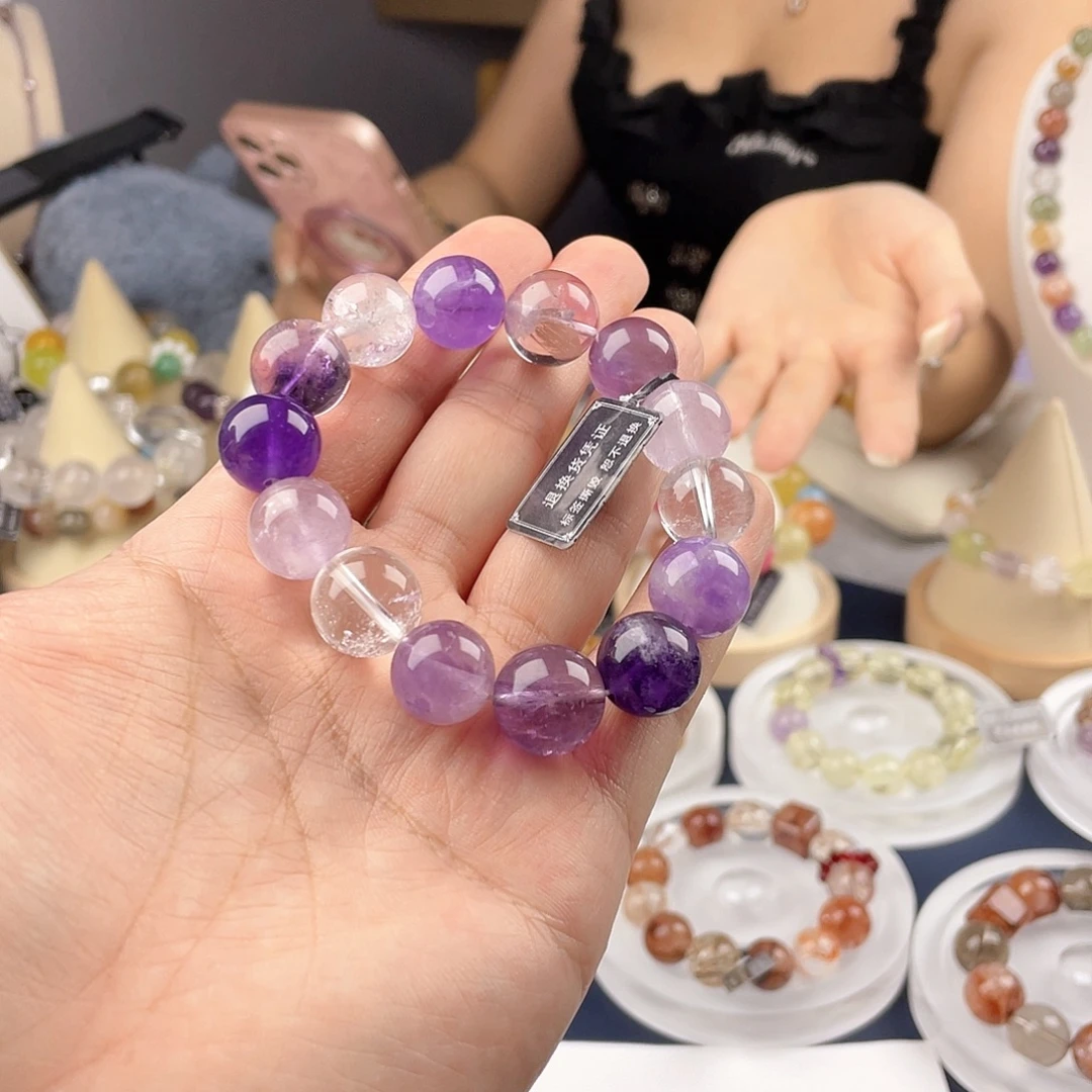 银S925镀金镶嵌手链水晶