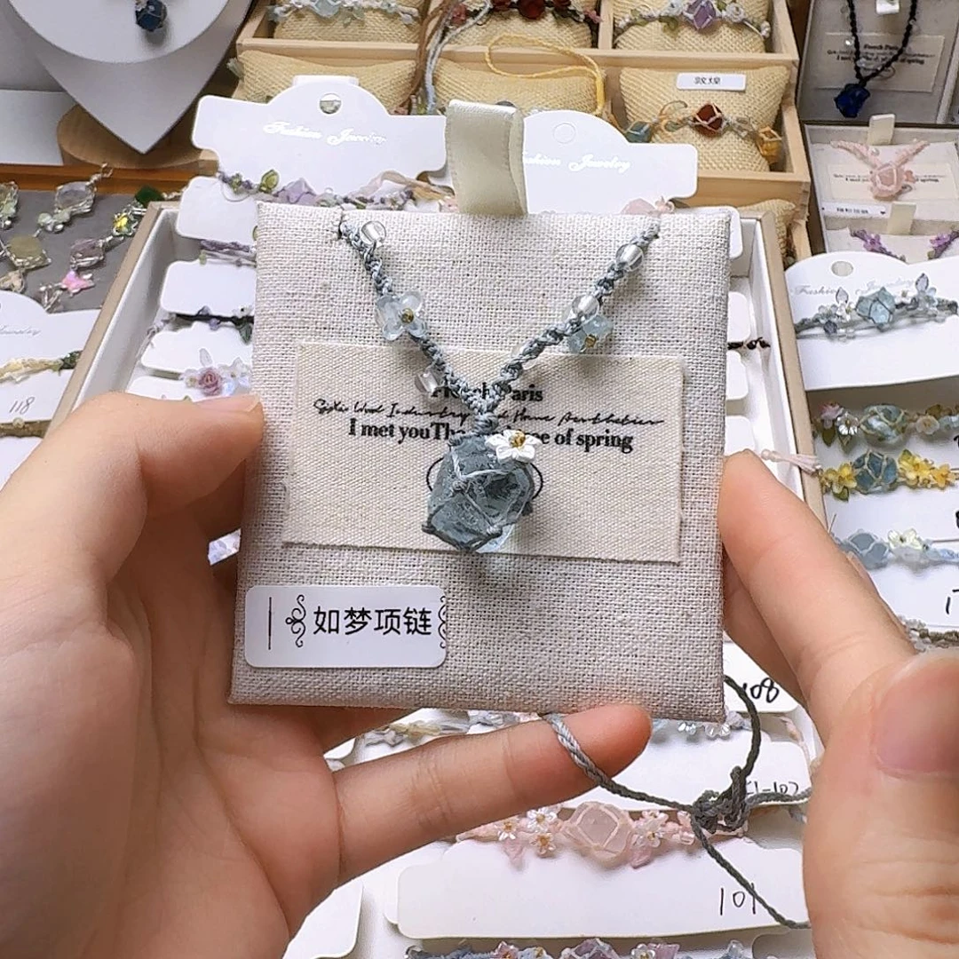 石英石纯铜锡合金纯铜如梦项链