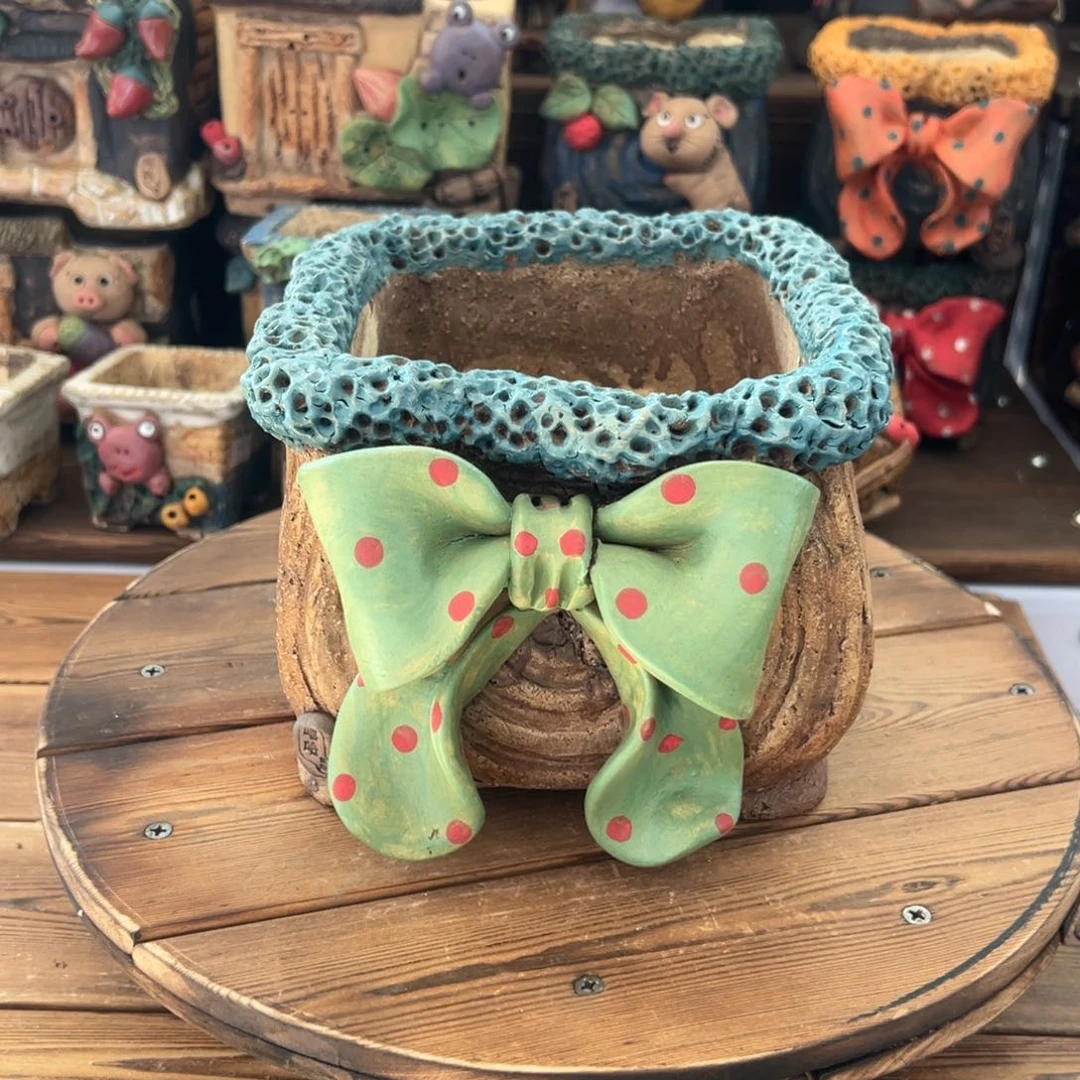 红陶嘻哈多肉花盆