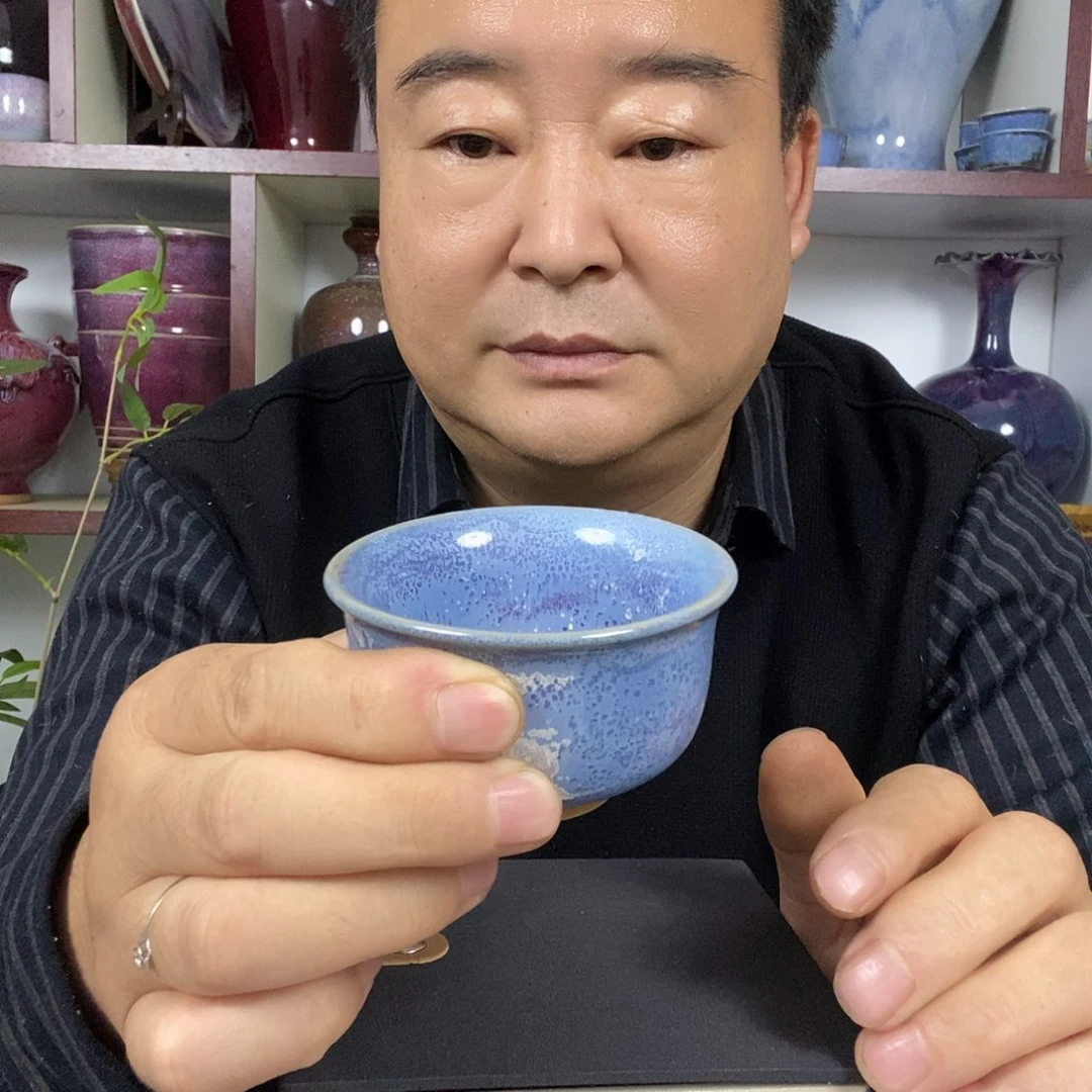 杯钧瓷主人杯高温窑变手拉胚