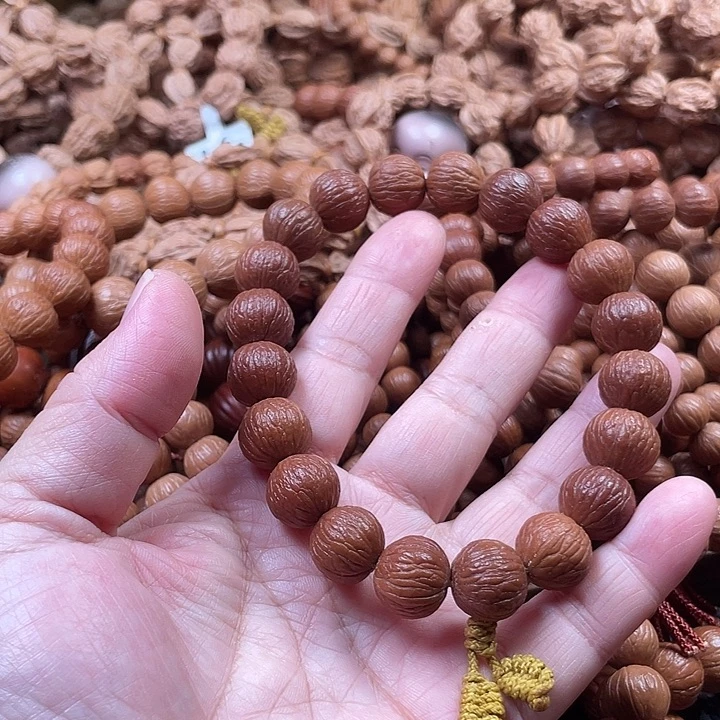 手串猴头核桃1.3同尺磨盘风羽自然泛油