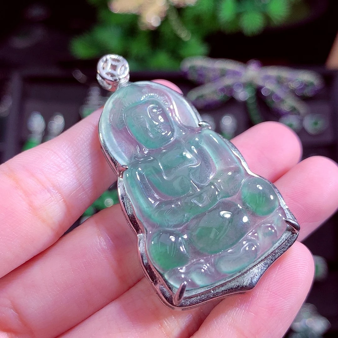 颈饰未镶嵌翡翠天然