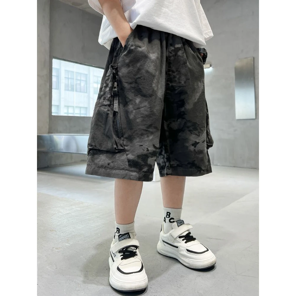 男童短裤夏季薄款裤子2025新款童装儿童工装迷彩五分裤夏装潮外穿