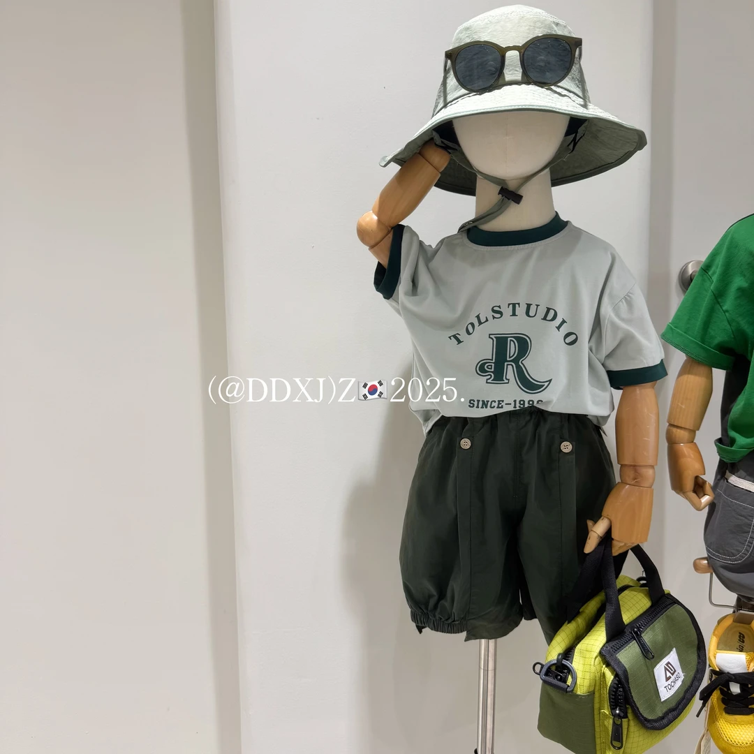 【捡漏】夏季儿童无性别穿搭 原创字母印花 清新短袖T DD35107