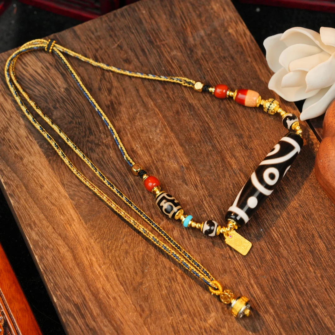 黑白龙五珠珠吊坠LNR0200161