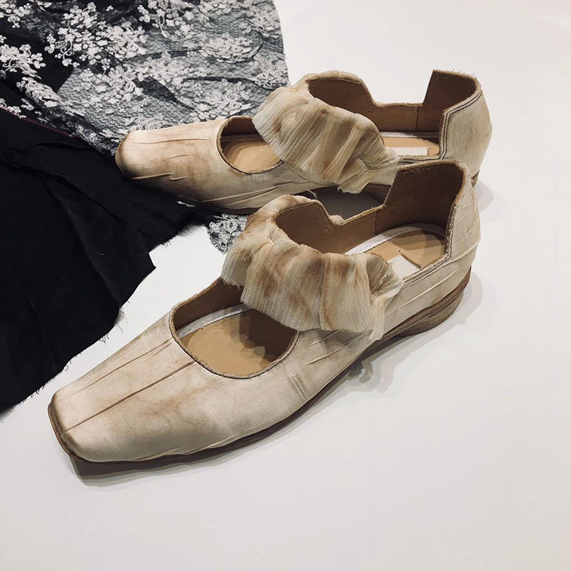 小众高级厚底凉鞋粗跟复古绸缎玛丽珍女2025新款配芭蕾鞋单鞋裙子