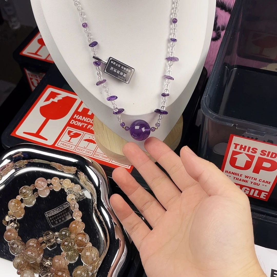 手串黄晶银S925镀金镶嵌