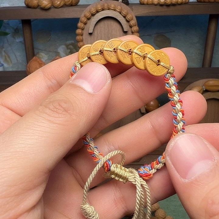 手串/手链橄榄核五帝钱核雕