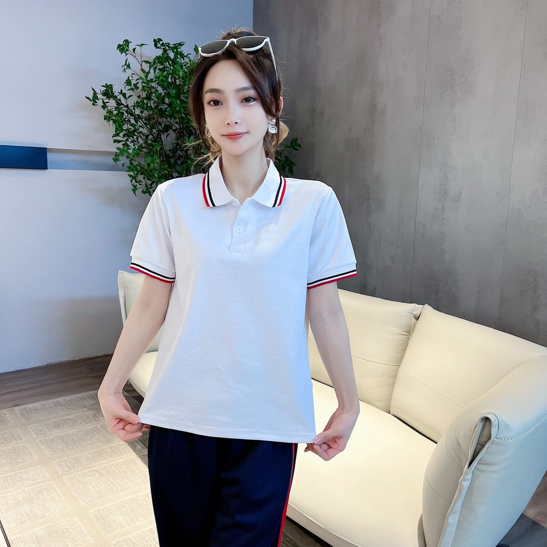 学生夏季校服T恤上衣薄款学院风高中生初中班服男女翻领短袖POLO
