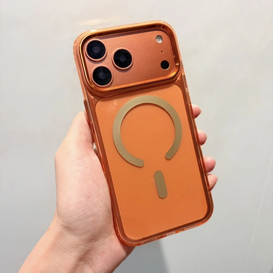 适用iPhone17promax手机壳iPhone全系列TPU透明简约磁吸手机壳