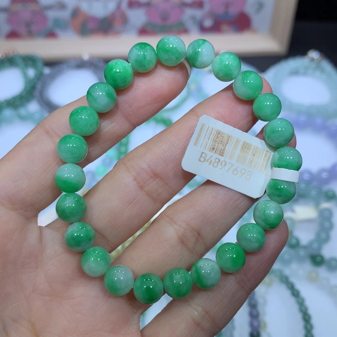 翡翠未镶嵌手链天然