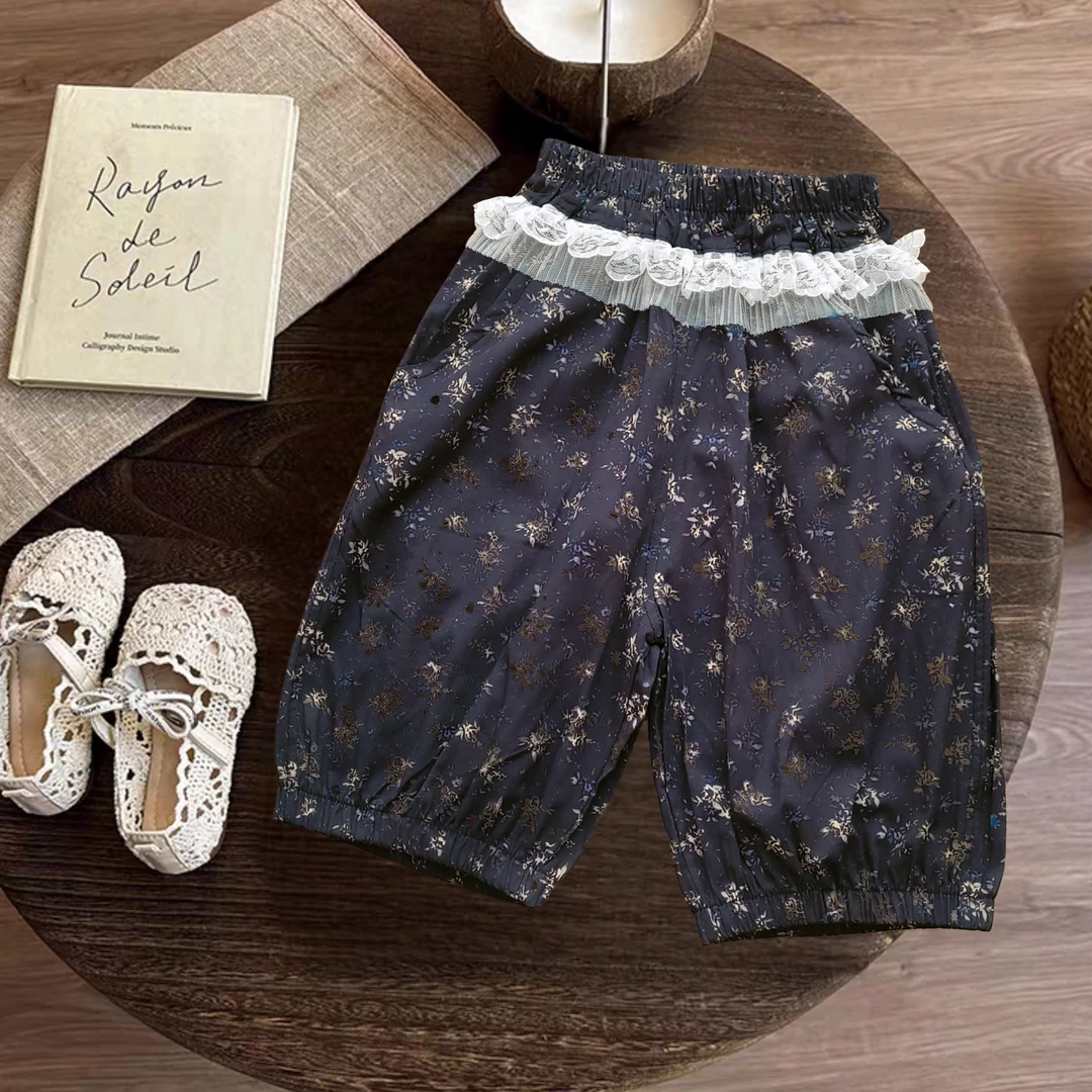 88811女童夏季五分裤儿童短裤裤子夏装工装裤潮