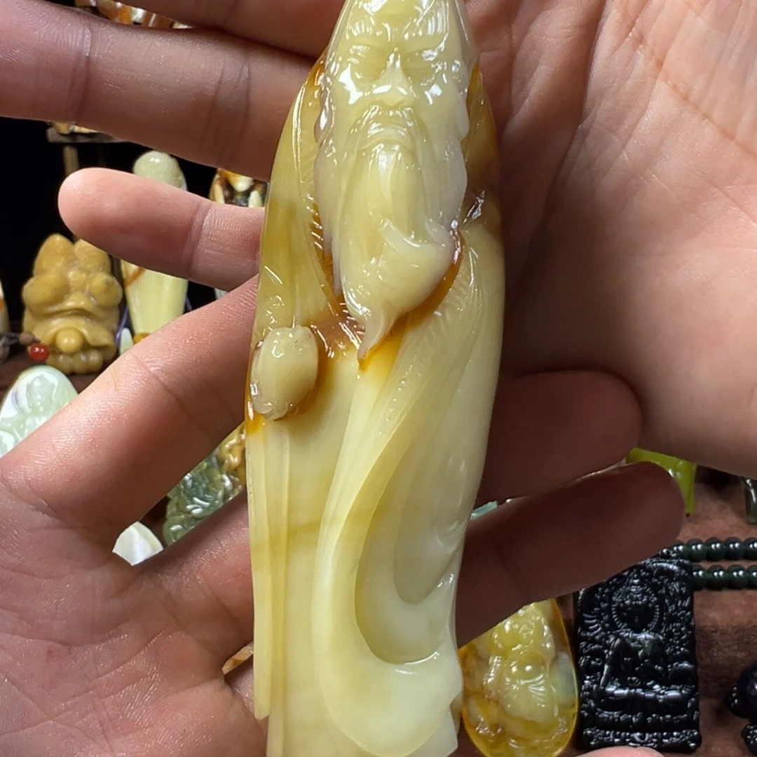岫玉未镶嵌手把件天然岫玉