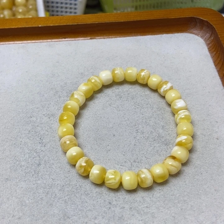 蜜蜡未镶嵌裸石手串