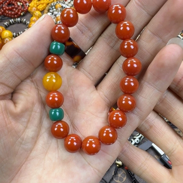 南红玛瑙未镶嵌手链