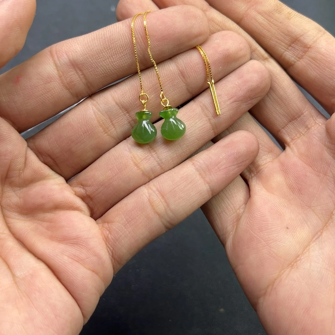 和田玉颈饰银S925镶嵌