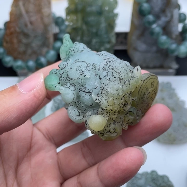 未镶嵌定制翡翠子母龙龟