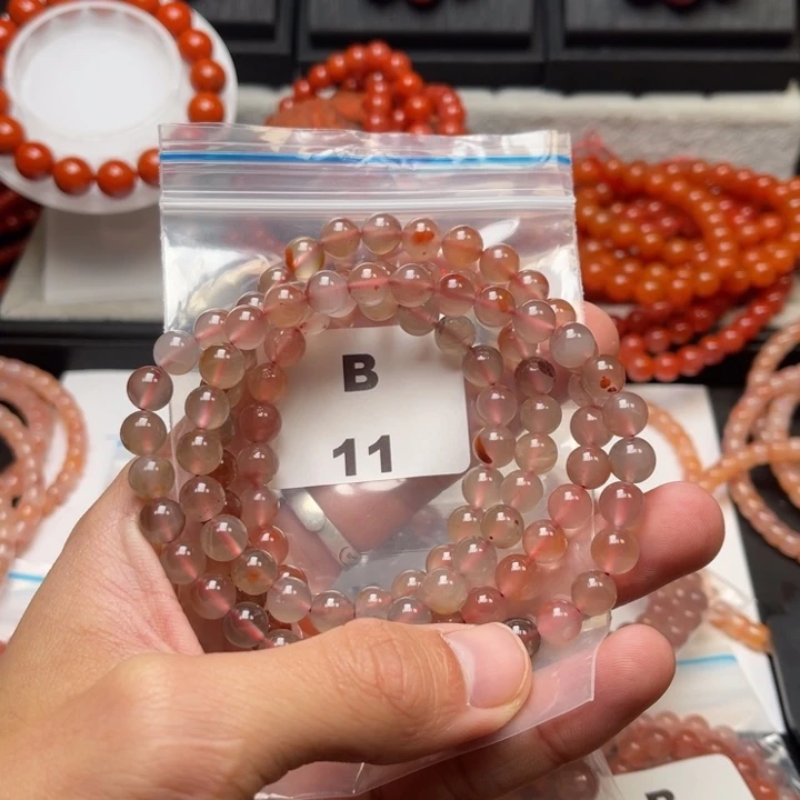 未镶嵌多样性发货默认微瑕称重7m m南红玛瑙