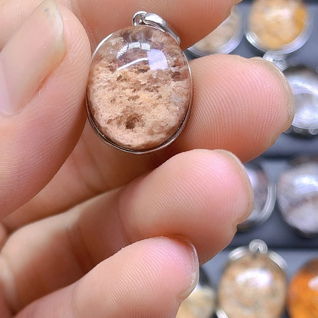 银S800镀金镶嵌吊坠(不含链)水晶