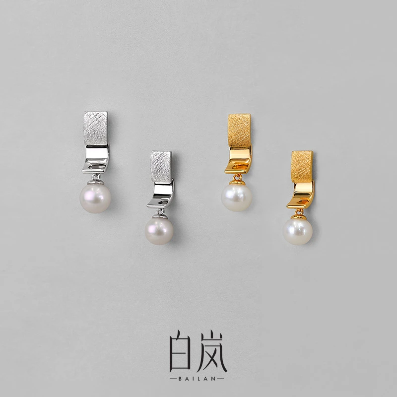 银瓦珍珠耳钉【4月新品】25年新款女春夏珍珠气质925银简约ED4576