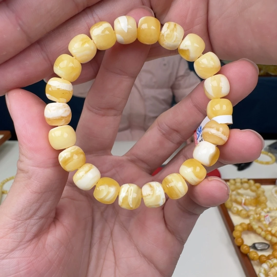 琥珀未镶嵌手链蜜蜡手串