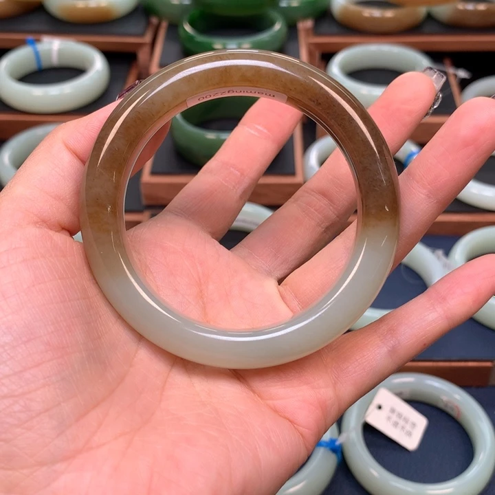 和田玉手镯5758圈口未镶嵌