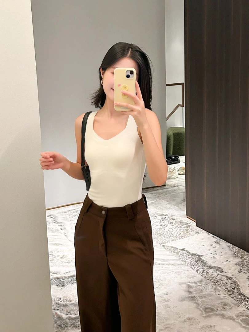 [奕奕] 华家无标  秋冬氨基酸暖感固定杯无痕背心