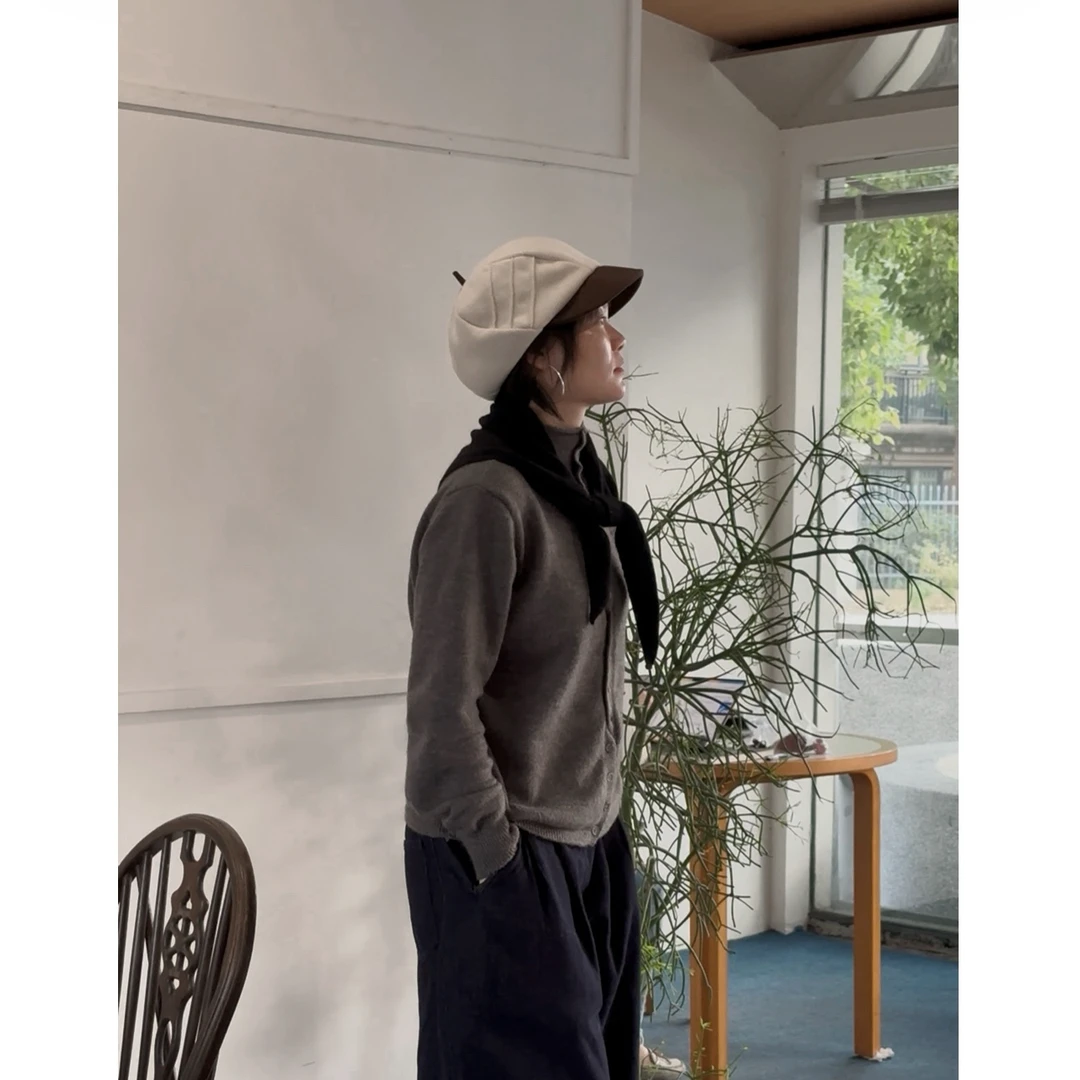 2025秋冬女款毛呢八角帽时尚复古文艺报童帽显脸小百搭保暖冬季