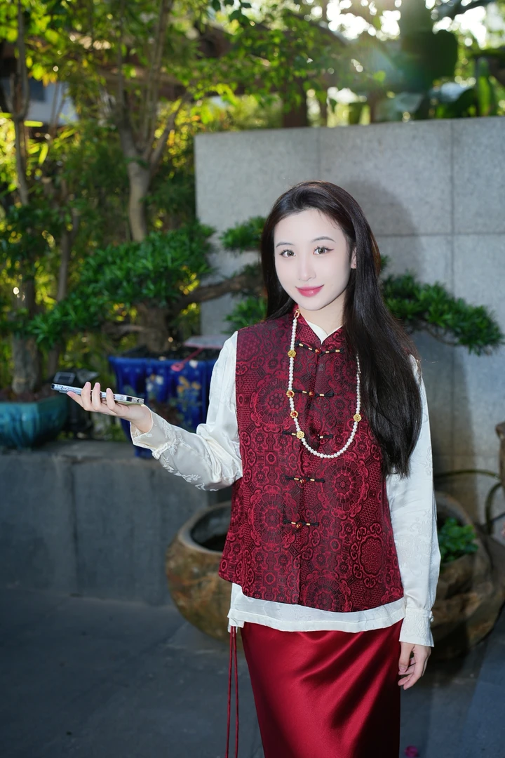 蓝大【婉儿】桑蚕丝马甲6644