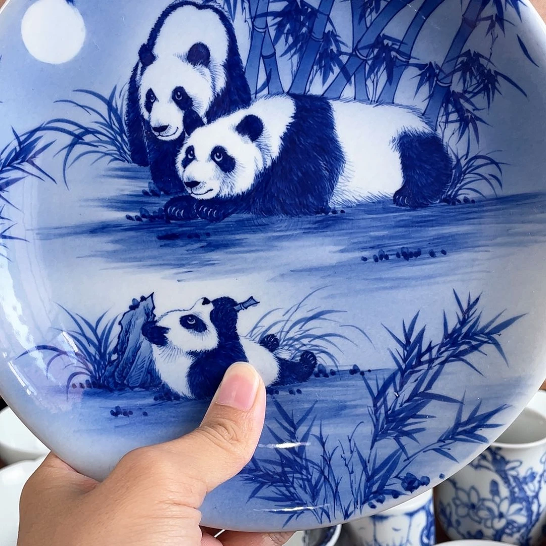 泥藝瓷梦熊猫壶承