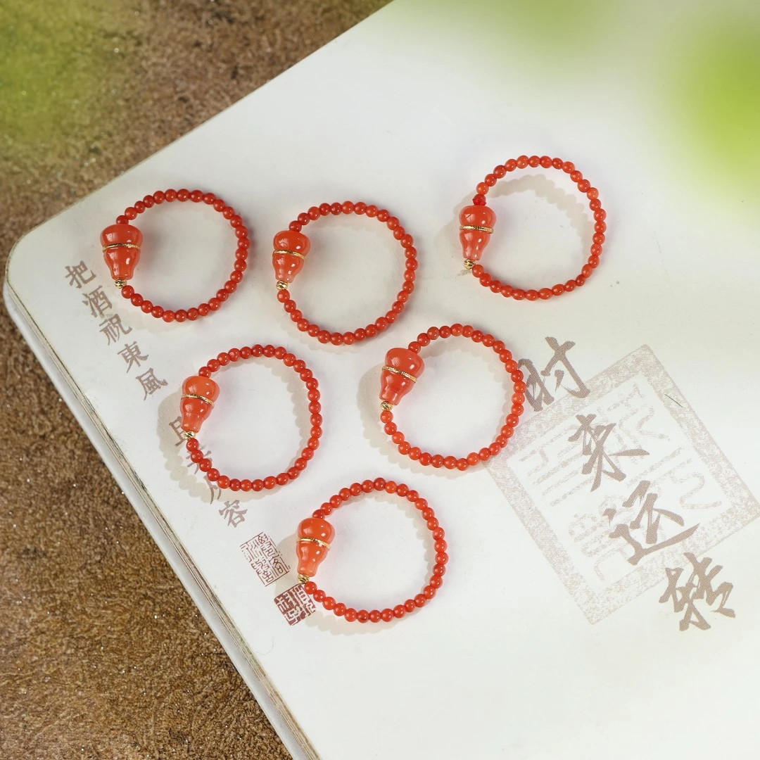 鸿运千秋/18K金南红戒指（多样性发其一）