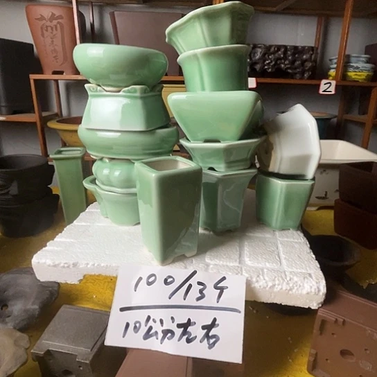 宜兴紫砂花盆组合13个