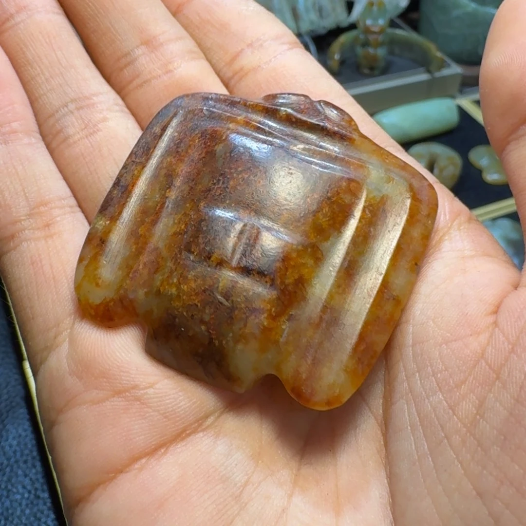 古***首玉玉摆件笛枭器形