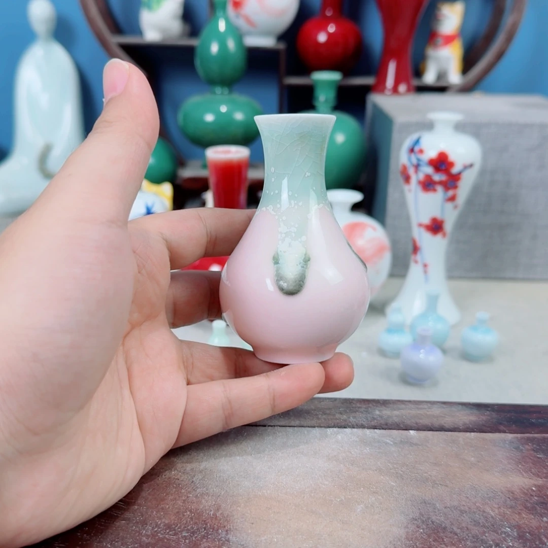 陶瓷手工小花器摆件