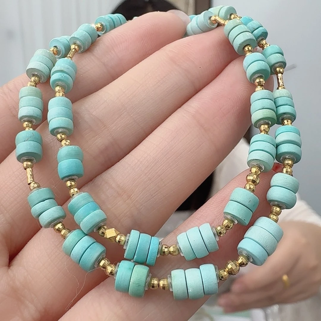 绿松石18K金镶嵌珠宝奇石