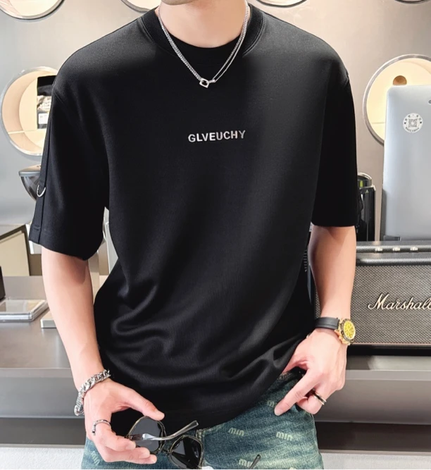 2025男士春夏款短袖T恤时尚潮流休闲宽松百搭