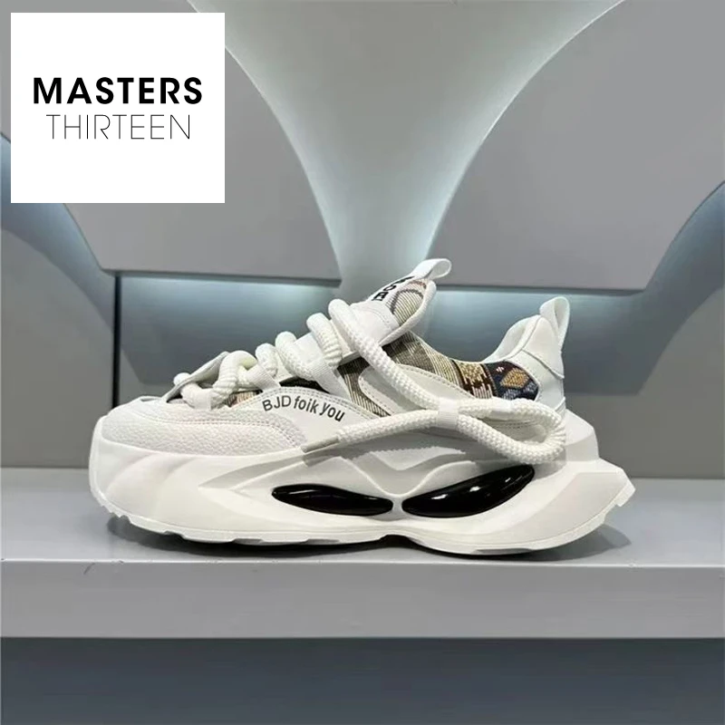 春季男鞋新款时尚百搭休闲鞋厚底耐磨运动鞋增高潮流老爹鞋-CF003