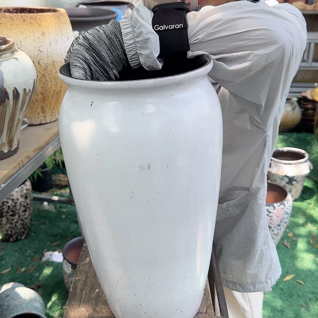 紫砂花盆王嫂花盆0626-龙大白高40口20