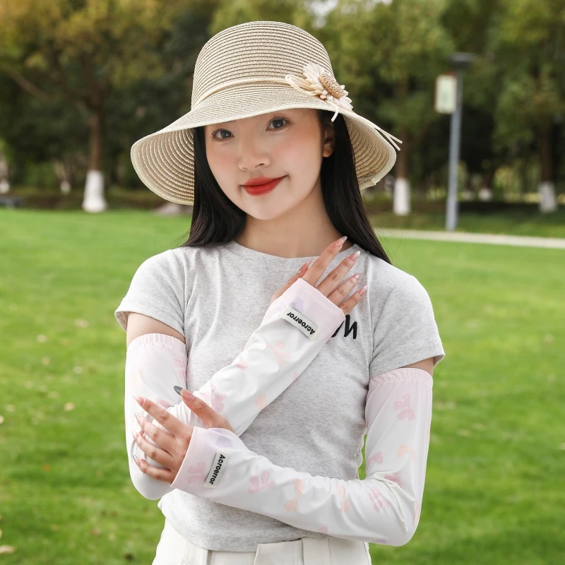 冰袖女防晒袖套2025新款手袖手套冰丝紫外线夏季宽松护袖大码薄款
