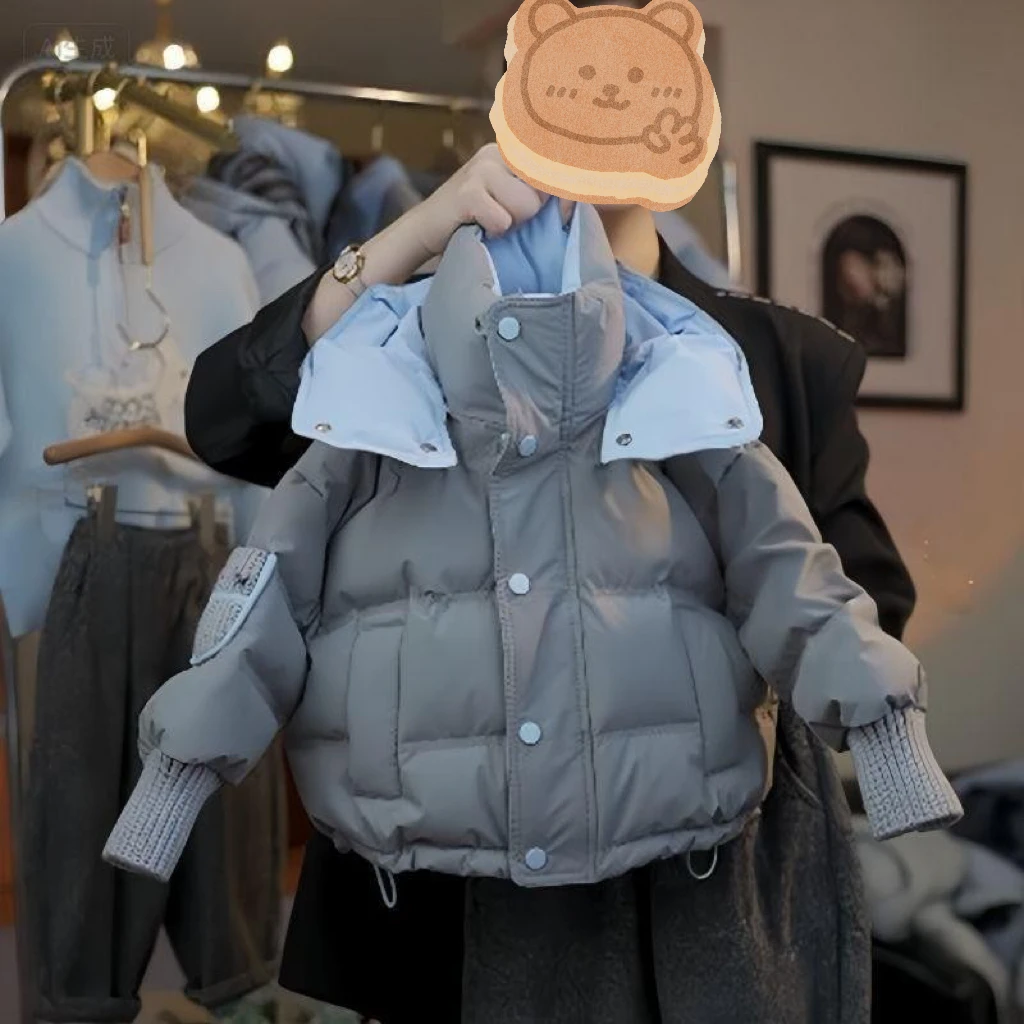 童装男童连帽棉服冬季2025新款加厚上衣中小童韩版保暖冬装宝宝潮