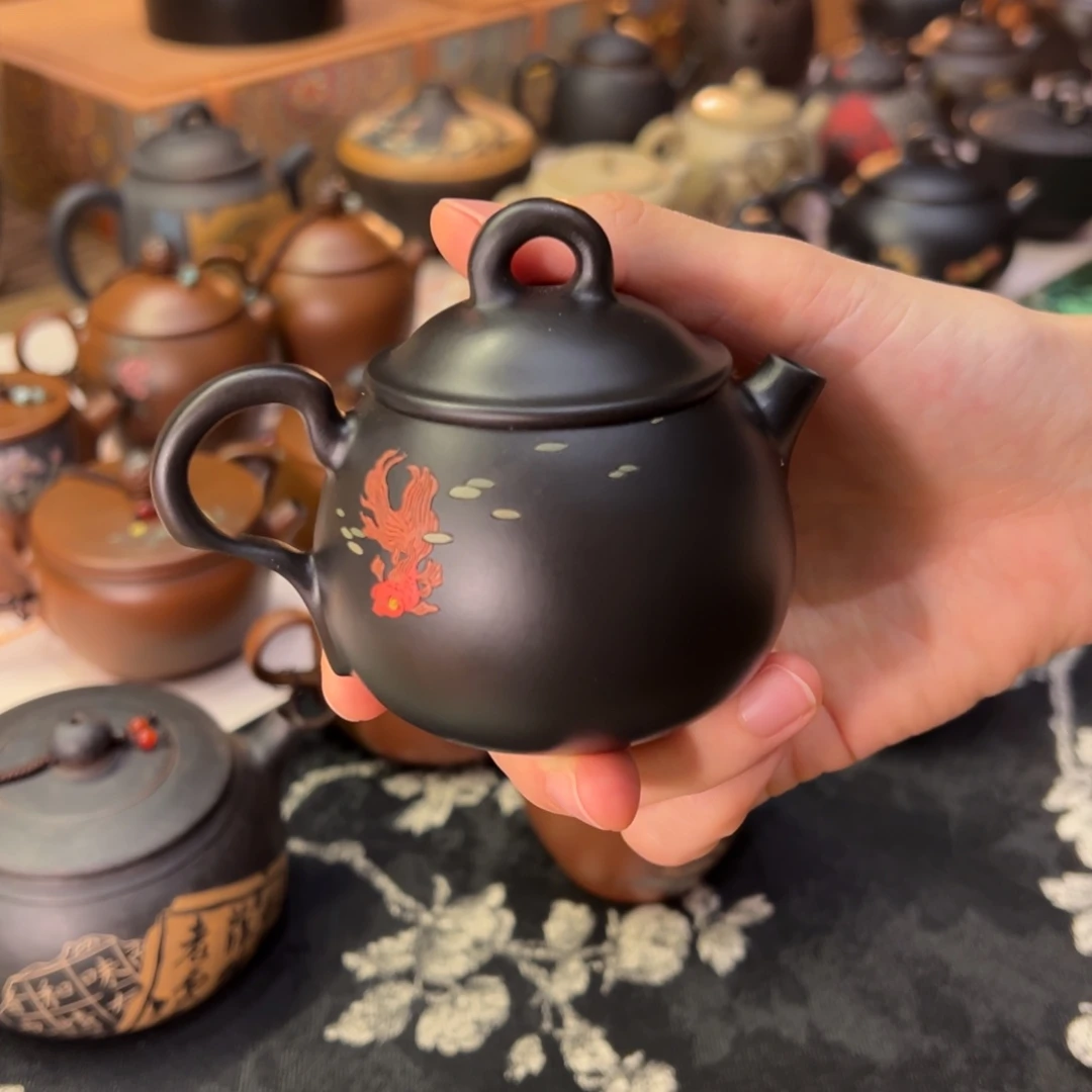 水***滟建水紫陶纯手工壶110cc网孔