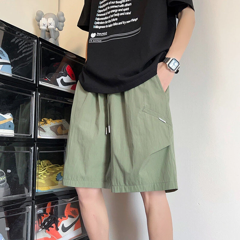 潮流夏季薄款速干短裤男生港风多巴胺短裤运动外穿韩版ins五分裤