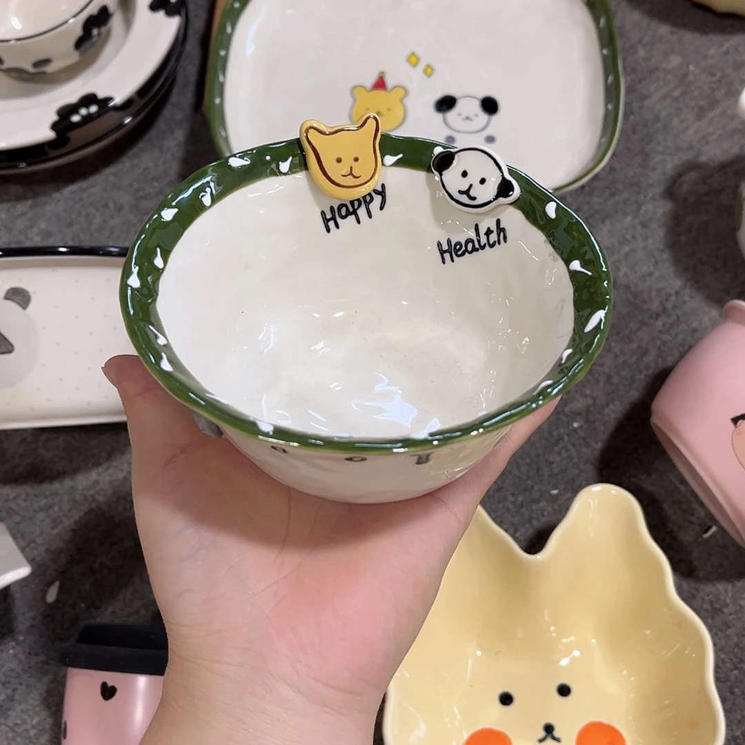 5不能纽扣小狗正品陶瓷餐具